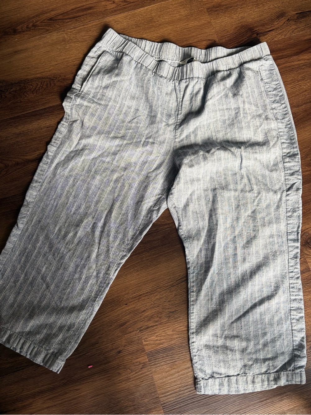 Cafe Marrakech Linen Blend Crop Pants XL